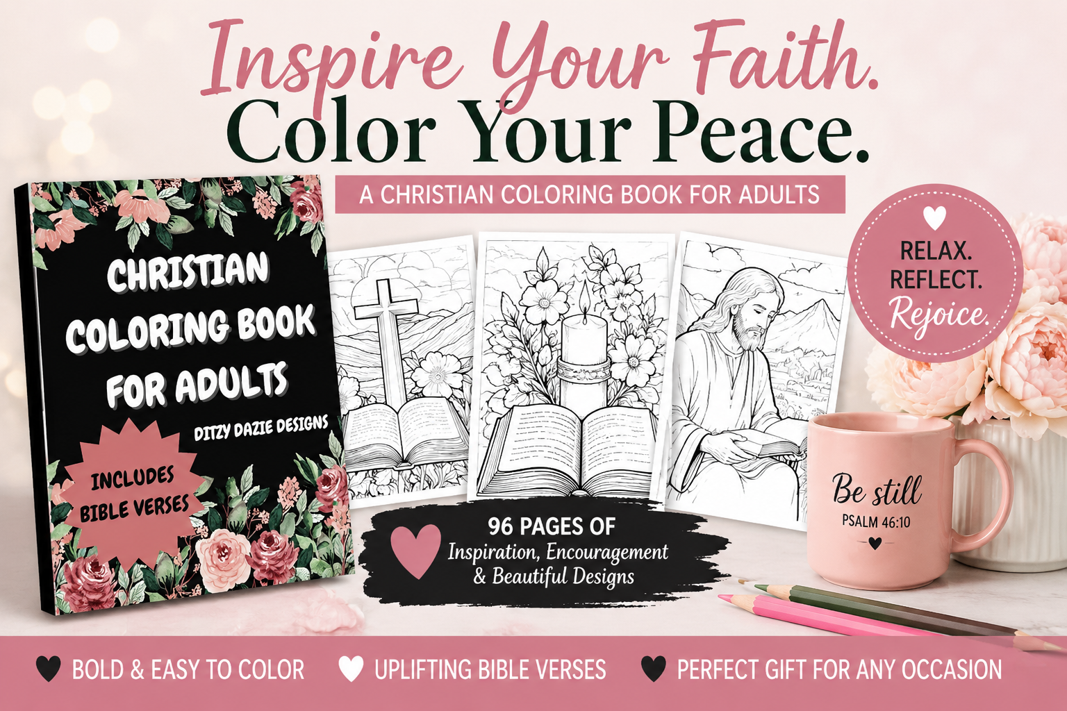 Find Peace with the Christian Coloring Book for Adults